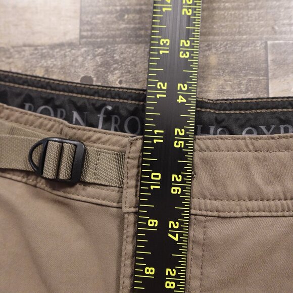 Prana Stretch Zion Shorts Men's 32 Taupe Brown Hiking Utility Belted Cargo - Picture 7 of 11